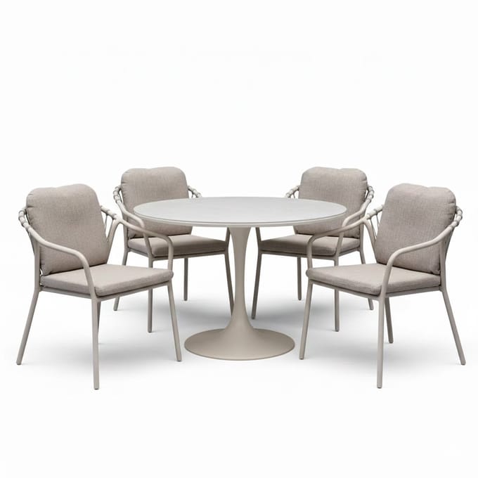 Sandora Flair dining tuinset 5-delig latte 120xH75cm