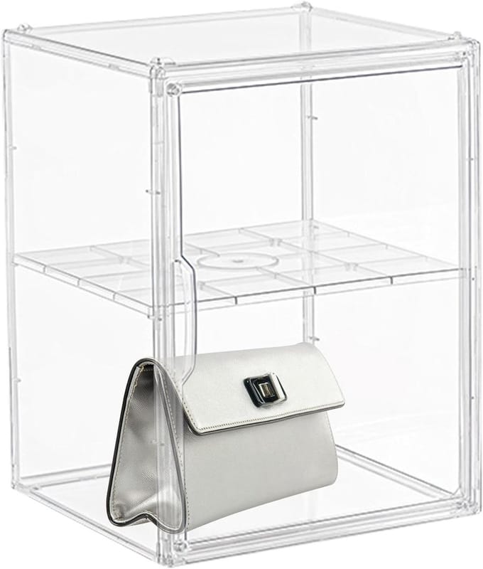 Opbergdoos Portemonnee - Transparante Organizer - Luxe Goederen Tonen - Magnetische Deur - Extra Groot - Transparant
