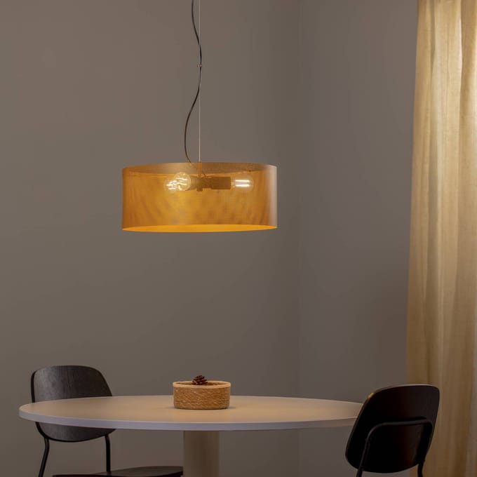Euluna hanglamp Zofia, goudkleurig, Ø 50 cm