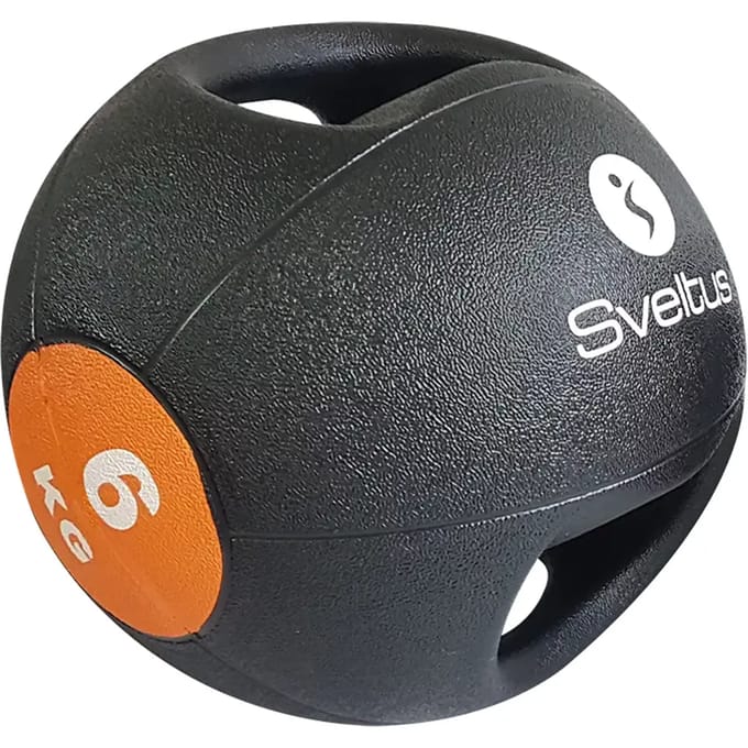 Sveltus Medicine Ball Dubbele Grip 6 Kg Zwart