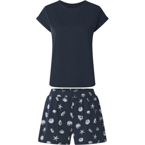 ESMARA Korte dames pyjama (Marineblauw, XS (32/34))