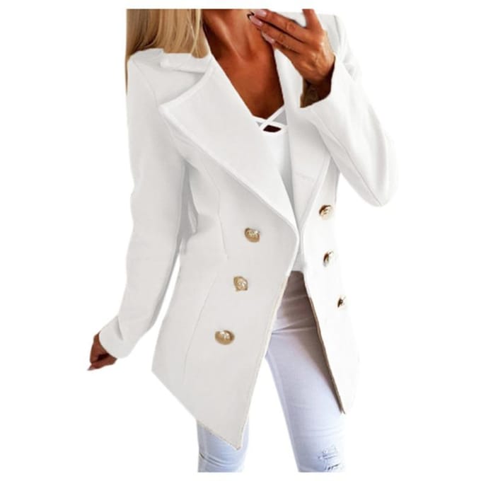 Dames wollen jas en wollen top 5XL white