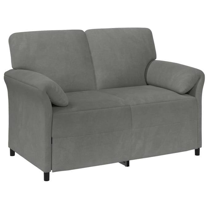 vidaXL - 2-Zits - Sofa - Donkergrijs - 138 - x - 83 - x - 95 - cm - Fluweel