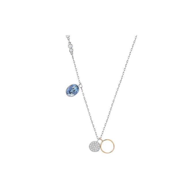 Swarovski Duo Cirkel Kettingen Dames Zilver 5198688 Silver|F white