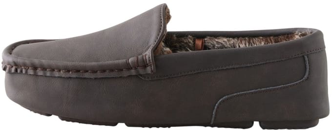 Next - Heren - Mocassinpantoffels met voering van imitatiebont - Bruin