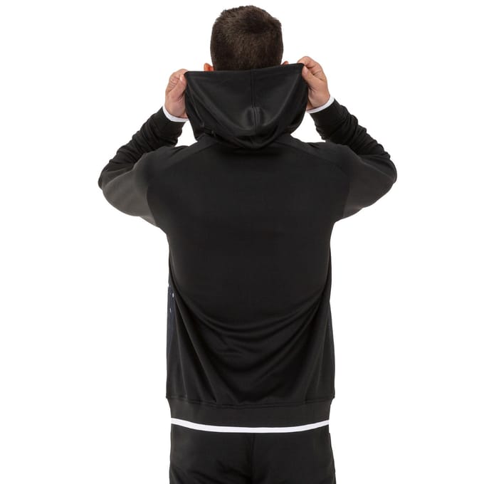 Joma Supernova Jas Met Kap Kinderen - Zwart / Wit | Maat: 164