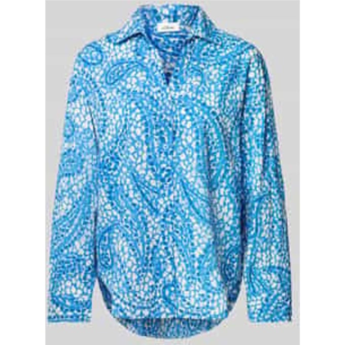 Relaxed fit overhemdblouse van puur katoen