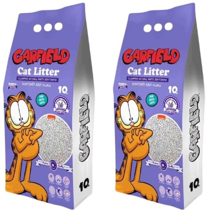 Garfield Bentoniet Kattenbakvulling met Lavendelgeur 2 x 10L
