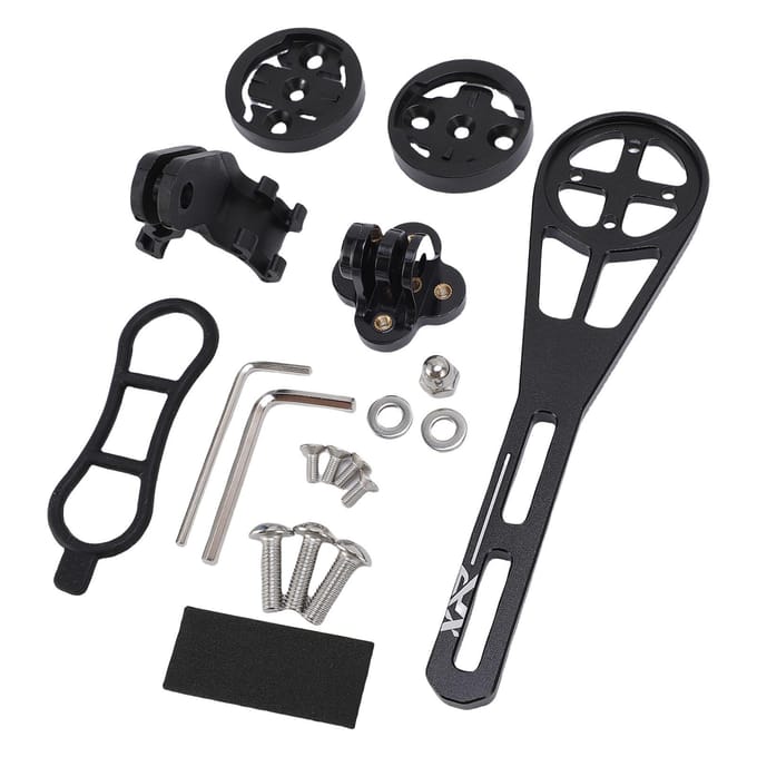 Support d'ordinateur de vélo de route allongé pour guidon, angle réglable gray