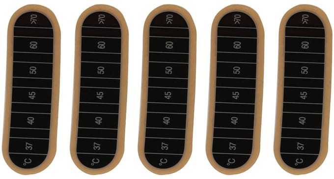 STUKS Stick On Thermometer Strip - Kleurveranderende Temperatuur Sticker voor RVS Melkopschuimer