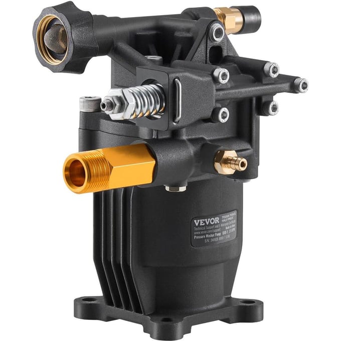 Pompe de nettoyeur haute pression Arbre de 3/4  Horizontale 3500 PSI 2,5 GPM avec 5 Buse