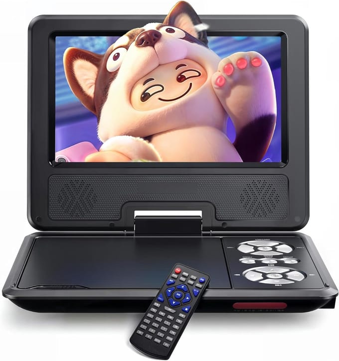 DnA® Draagbare DVD Speler - Dashcam - Mp3 Speler - Zwart - 21cm x 16cm x 5cm