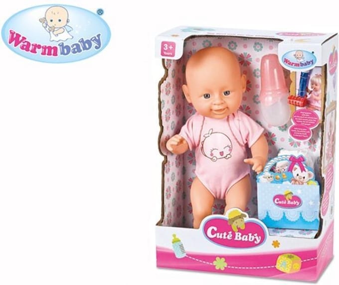 mooie roze babypop kan wenen met traantjes + accessoires