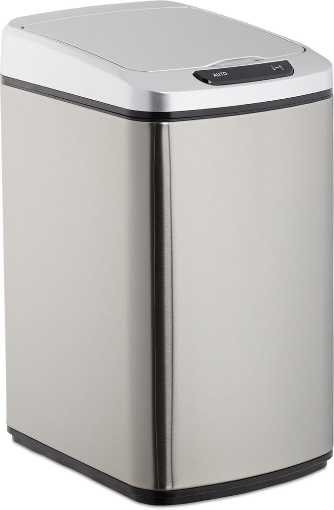 Sensor prullenbak - 12 l - automatisch - met binnenemmer - zilver