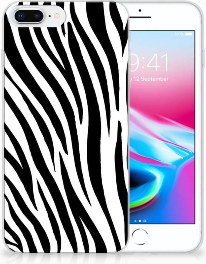 Apple iPhone 7 Plus | 8 Plus TPU Hoesje Zebra