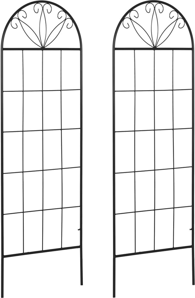 Outsunny Tuinprieel - Metaal - 51x1,1x152cm - Zwart