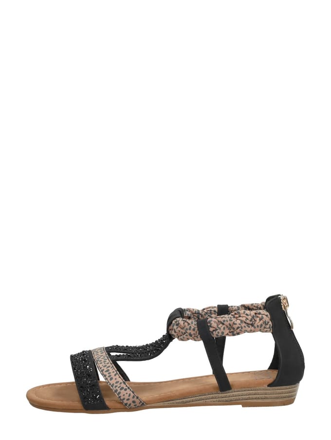 SUB55 Sandalen Plat Sandalen Plat - Zwart - Maat 37