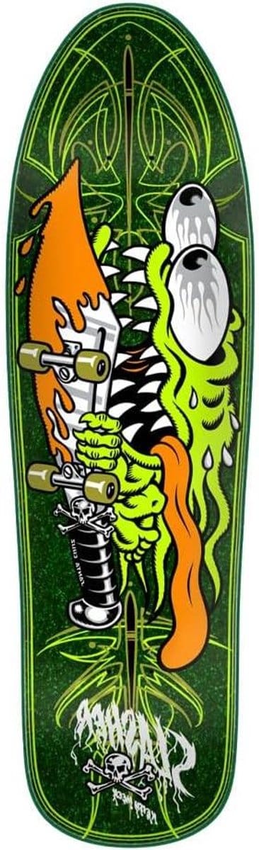 Skateboard Deck - Deck Plank - Skaten - Pinstripe Slasher Graphics - 9.2" x 31.6" - Groen