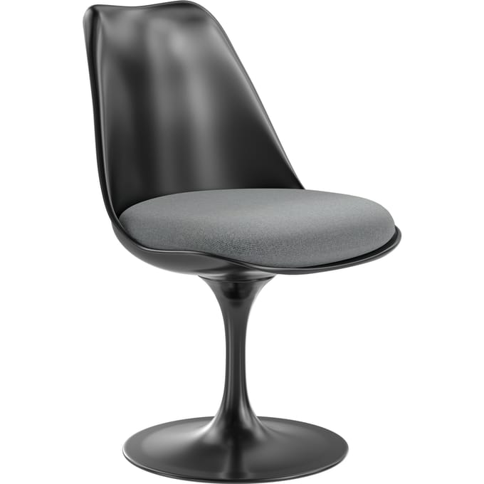 Knoll International Saarinen Tulip Stoel - Hallingdal 65 (130) - light grey - zwart