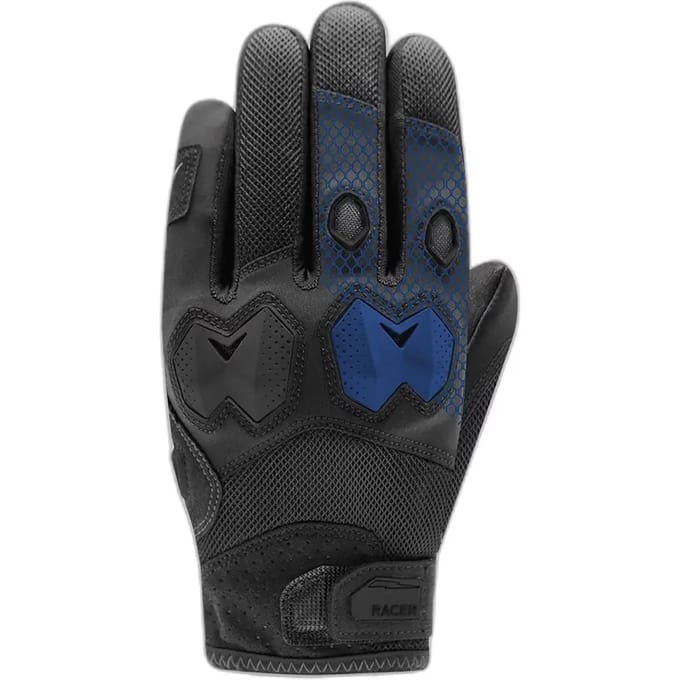 Zomer motorhandschoenen textiel Racer Blocks D3O