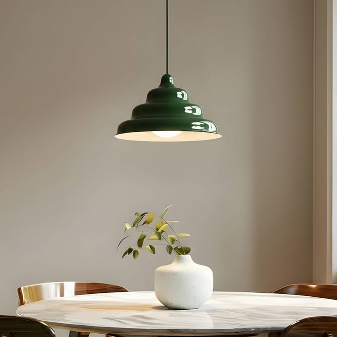 ALDEX Hanglamp Fala, groen, Ø 23 cm, glas