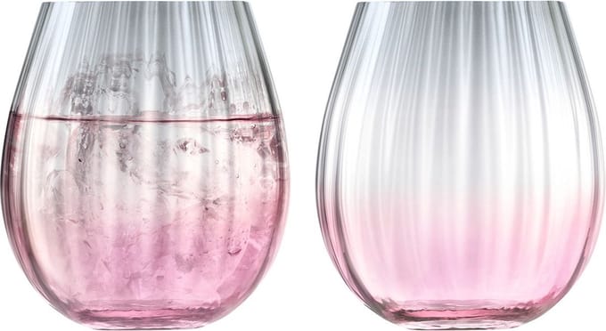 L.S.A. - Dusk Tumbler Glas 425 ml Set van 2 Stuks - Glas - Roze