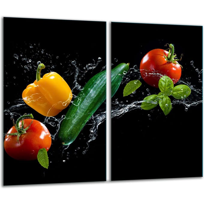 TMK ArtDeko - Snijplank - 30x52cm - Glas - Warme Kleuren