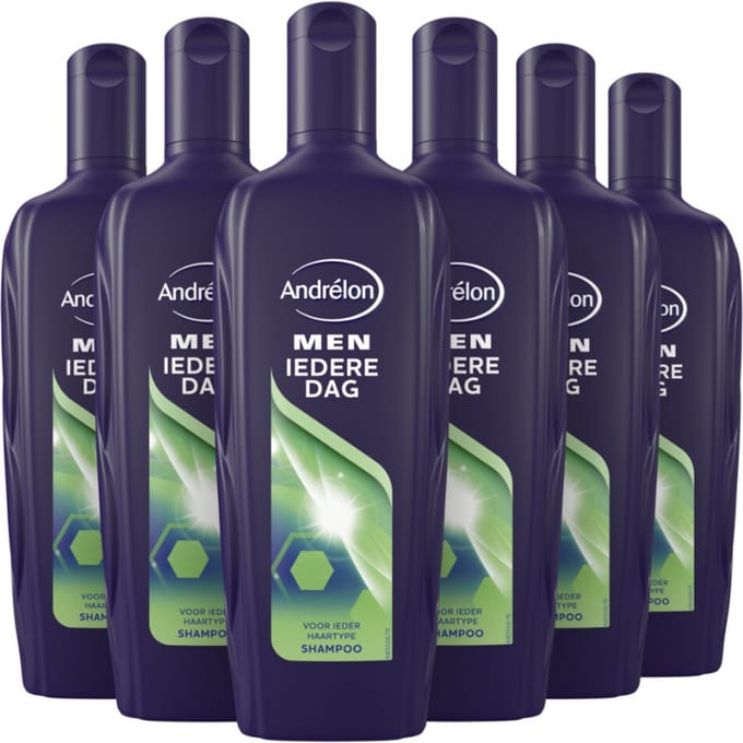 Andrelon Shampoo Men – Iedere Dag – Voordeelverpakking 6 x 300 ml