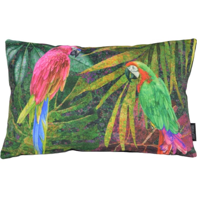 Velvet Parrot / Papagaai Kussenhoes | Velours / Fluweel - Polyester | 30 x 50 cm