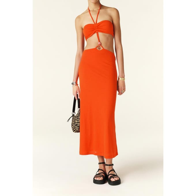 BA&SH Robe Emma Orange Taglia: M | Maxi abiti Outlet | Donna | Arancione