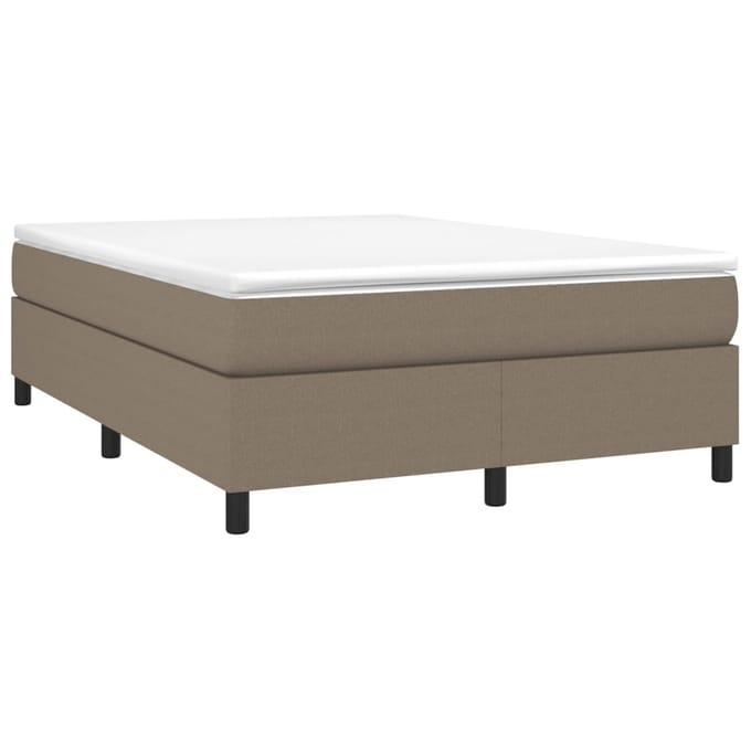 vidaXL - Boxspring - bed - stof - taupe - 140x190 - cm