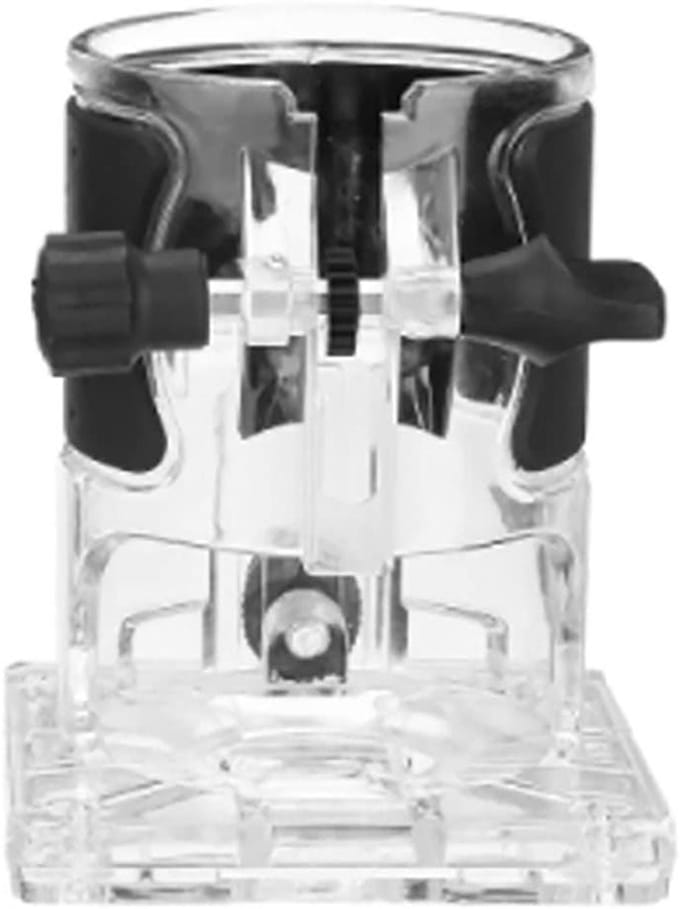 Trimmer Sokkel - Freesbasis Accessoire - Randbewerking - Transparant Bodemontwerp - 109 mm - Zwart