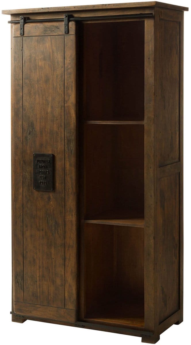 MASSIVMOEBEL24.DE mango kast bruin mango 100x50x190 cm (BxTxH) gelakt gemonteerd RAILWAY volledig massief #415