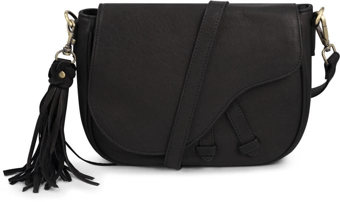 Bag2Bag Elegante Leren Crossbody Tas/ Schoudertas Kent Black