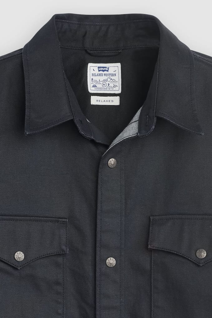 Levi's Relaxed Western Shirt Black Größe: M | Casual hemden Outlet | Herren | Schwarz