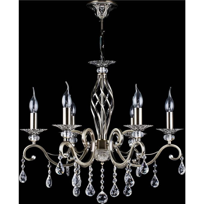 Maytoni Grace kroonluchter 6-lamps messing/wit