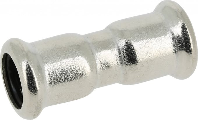 Bonfix Press - RVS 316 - perskoppeling - Rechte koppeling - 18 x 18 mm - 2 x Press - KIWA - DVGW - WRAS keur