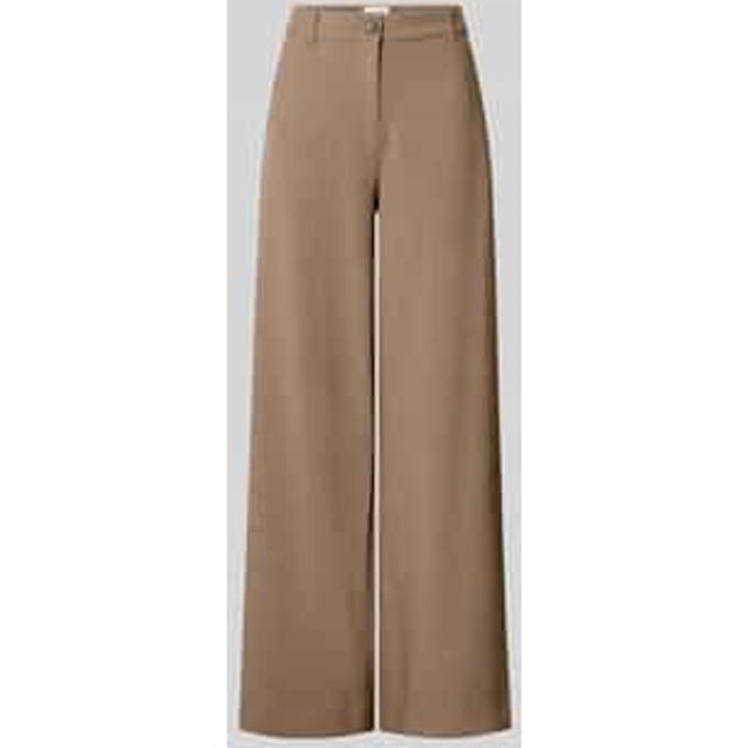 Wide leg broek met viscosegehalte model 'Darina'