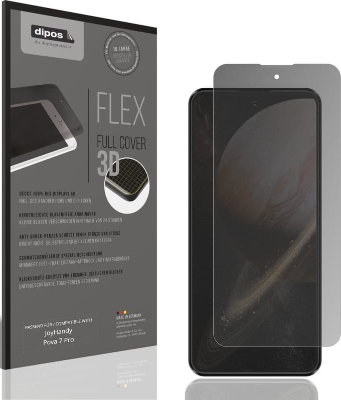 dipos FLEX – Matte Privacy Screenprotector geschikt voor JoyHandy Pova7Pro | Volledige Schermbescherming | Case-Friendly