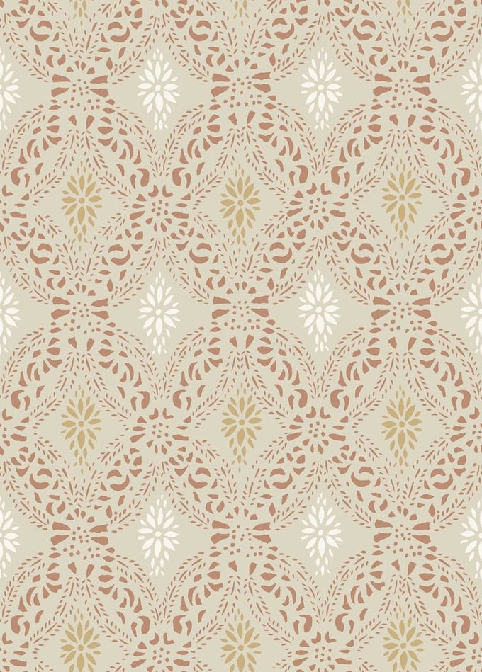 Boråstapeter Vliesbehang 8055 - Anno II - Botanisch Rood - 53cm x 10.05m
