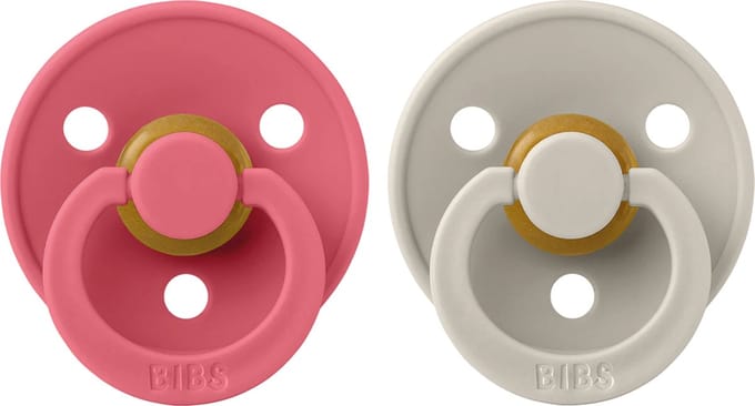 Bibs - Fopspenen - Maat 2 - Coral & Sand - 6-18 mnd - 2 stuks