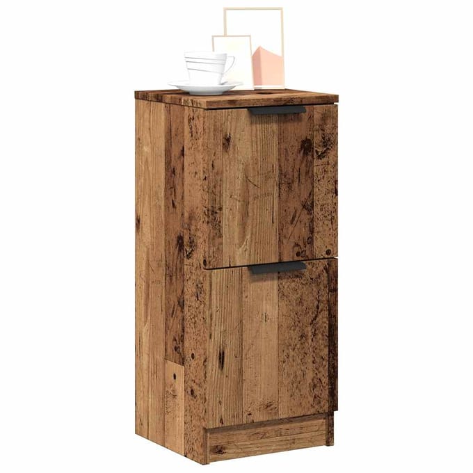 vidaXL - Dressoir - 30x30x70 - cm - bewerkt - hout - oud - houtkleurig