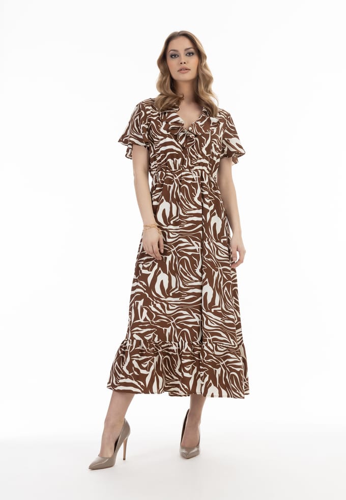 faina jurk - zebraprint caneva