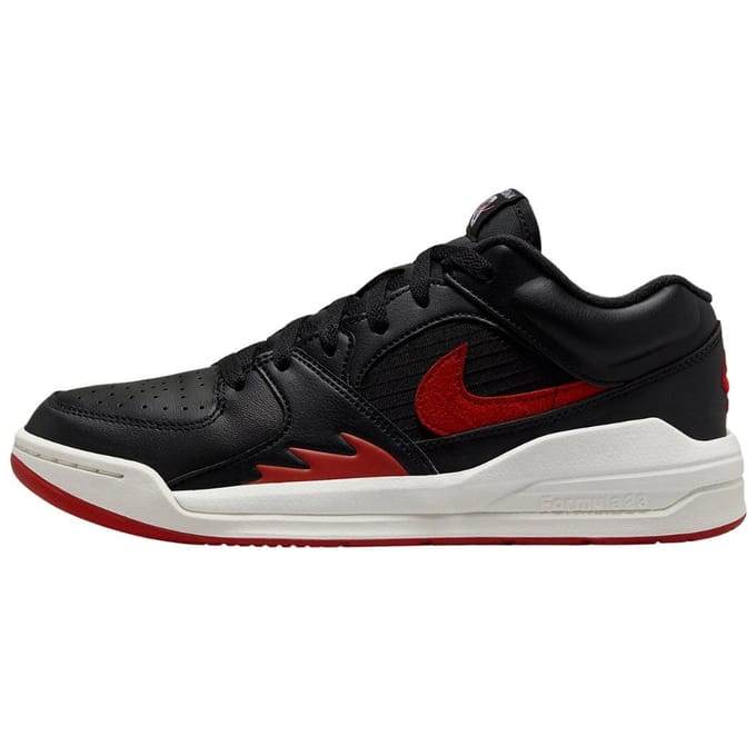 Nike Dames/Dames Jordan Stadium 90 Swoosh Leren Trainers (Zwart, Rood)