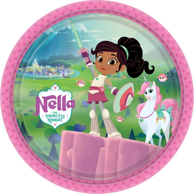 AMSCAN - 8 kartonnen Nella Princess Knight borden - Decoratie > Borden