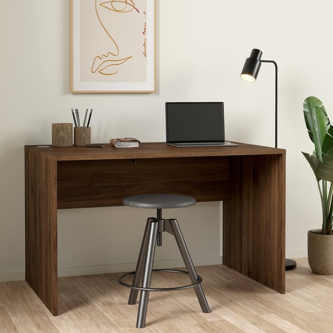Bureau Boston Walnoot 120x75 cm - Strak design met kabeluitsparing
