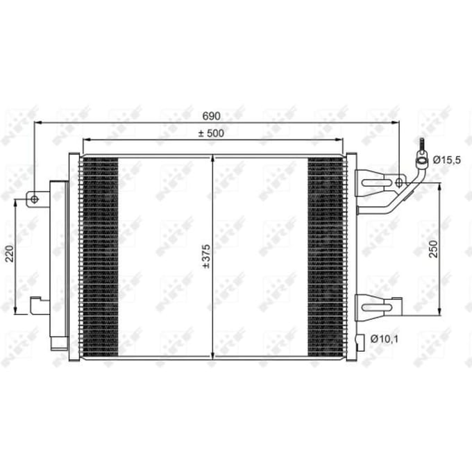 Condensator, airconditioning  NRF 350073