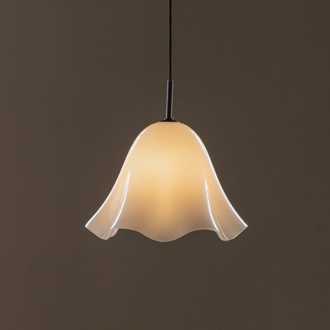 Globen Lighting hanglamp Bello, wit, Ø 30 cm glas