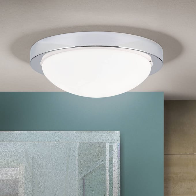 ORION Ingetogen plafondlamp MINEA, 32 cm, chroom