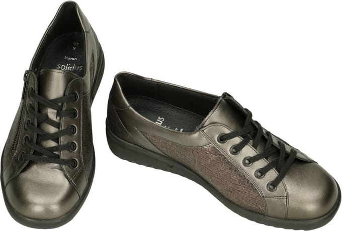 Solidus -Dames - grijs donker - sneakers - maat 39.5